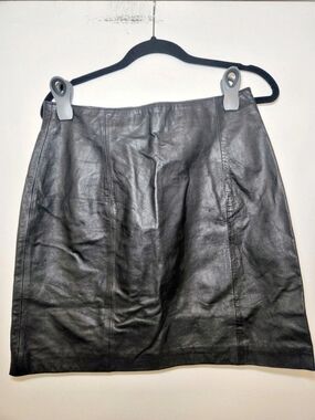 Wilson's Genuine Leather Mini Skirt Size 14 NWT Deadstock Vintage 1980's 1990's